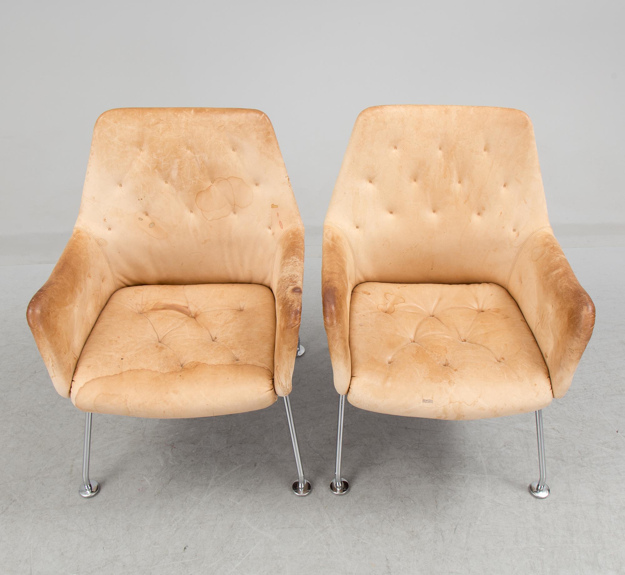 A pair of armchairs "Mirja", designed by Bruno Mathsson, Dux.