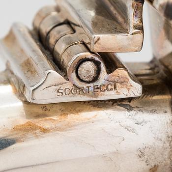 A silver tankard with glass liner, Milan, Italy 1950s-60s.