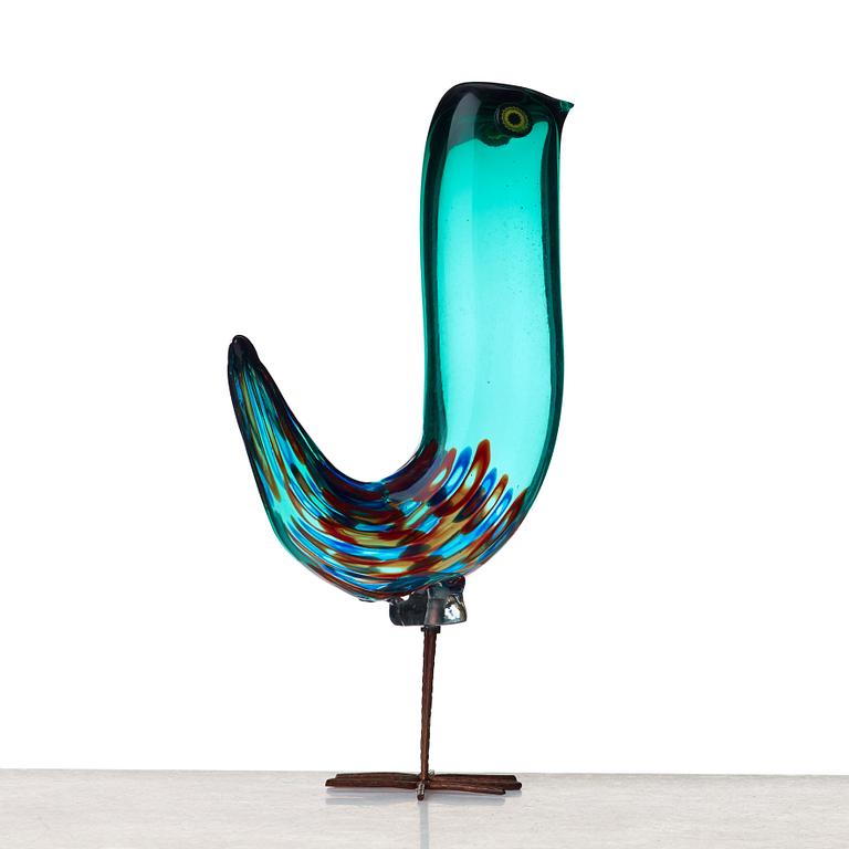 Alessandro Pianon, a "Pulcino" glass bird, Vistosi, Murano, Italy 1960's.