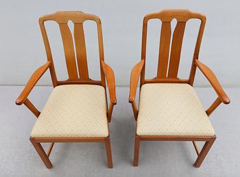 KARMSTOLAR, 1 par, "Ambassadör", Carl Malmsten, Åfors Möbelfabrik, 1900-talets andra hälft.