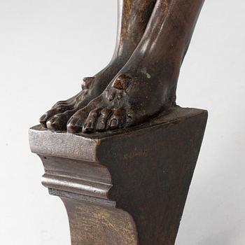 A 19th century bronze crucifix.