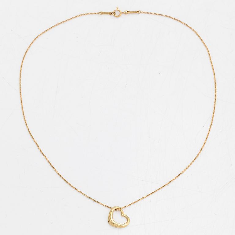 Tiffany & Co, Elsa Peretti, an 18K gold 'Open Heart' necklace.