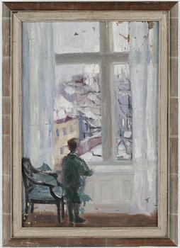 OKÄND KONSTNÄR, olja på pannå, 1900-tal.