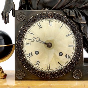A late Empire mid 1800s table clock.