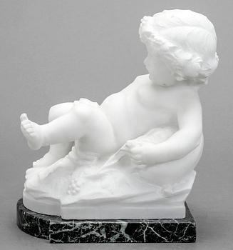 SKULPTUR, alabaster, 1800/1900-tal.