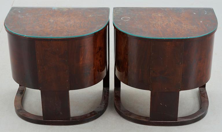 NATTDUKSBORD, ett par, art deco, 1930/40-tal.