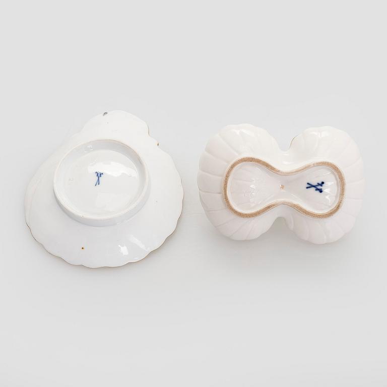 Meissen, astiaston osia, 5 kpl, sekä 1 lautanen Meissen-tyyli, Saksa.