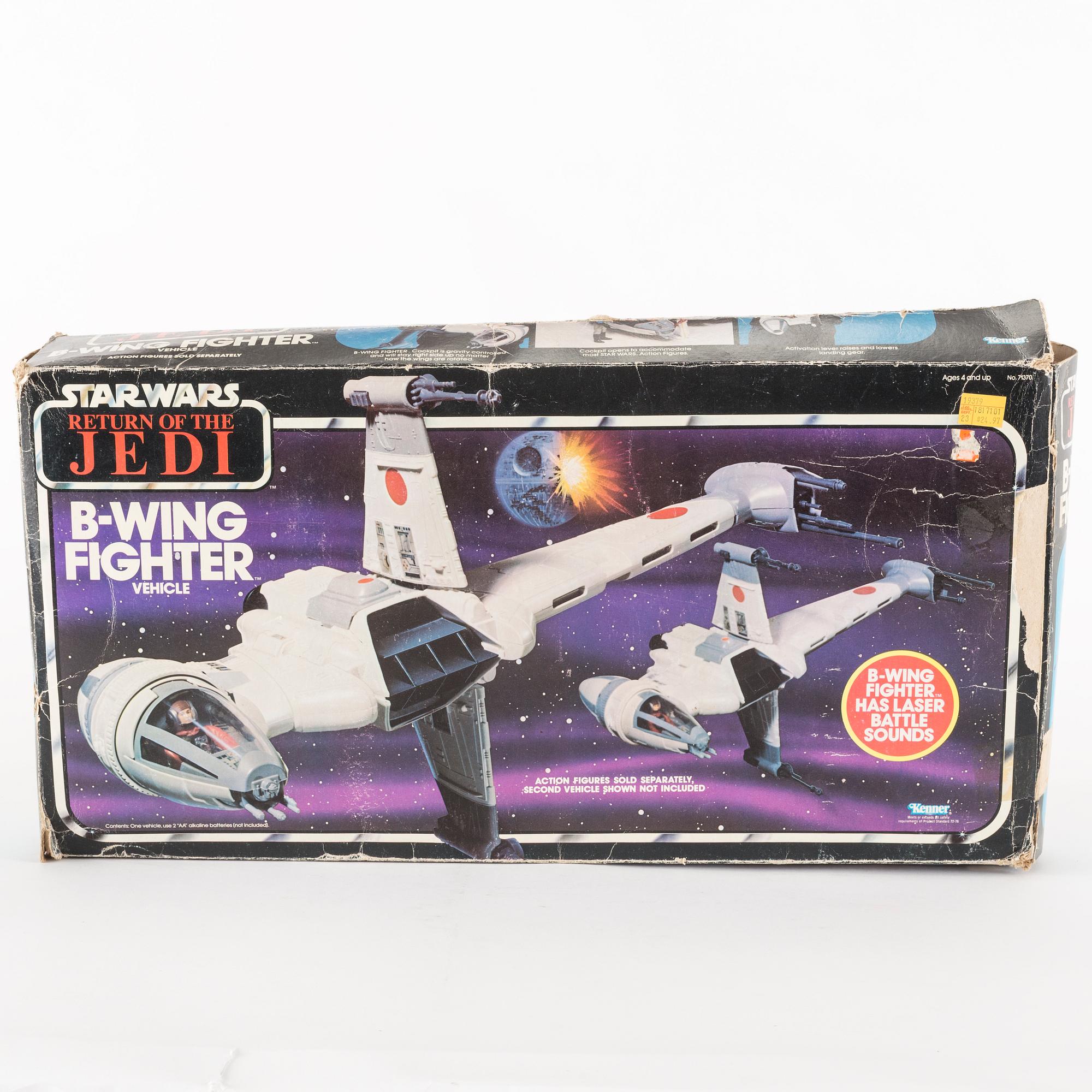 STAR WARS, B-wing fighter och Y-wing fighter i kartonger, 1983.