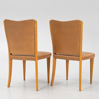 Six SCandinavian Modern chairs, 1940's.