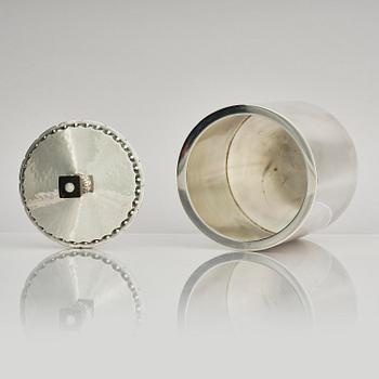 Georg Jensen, a sterling silver Tobacco jar, designed in 1926, Copenhagen 1933-1944.