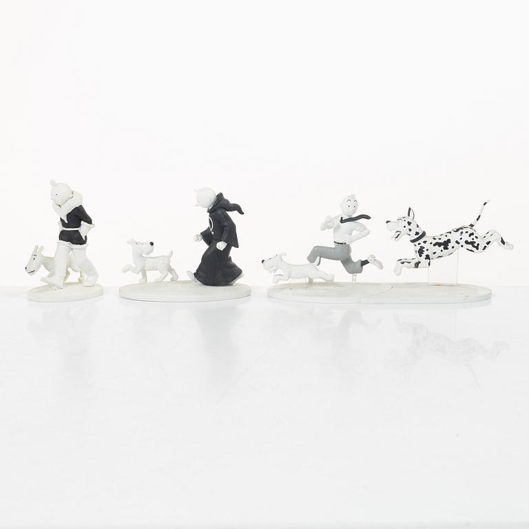 Tintin, collectible figures, 10 pcs, "Hors Serie", Hergé Moilins art, 2013-2015.