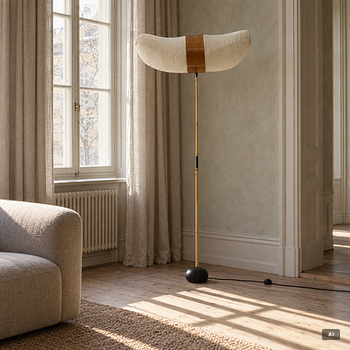 Isamu Noguchi, Golvlampa, "Akari BB3-33S", Vitra, samtida.