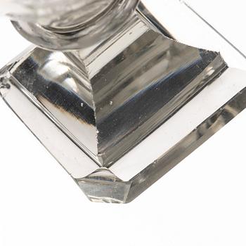 A set of seven Gustavian wine glasses, Sweden, late 18th century.