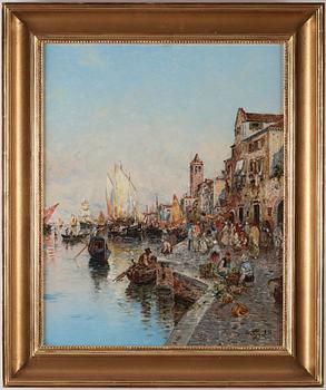 Wilhelm von Gegerfelt, Venetian Canal Scene.