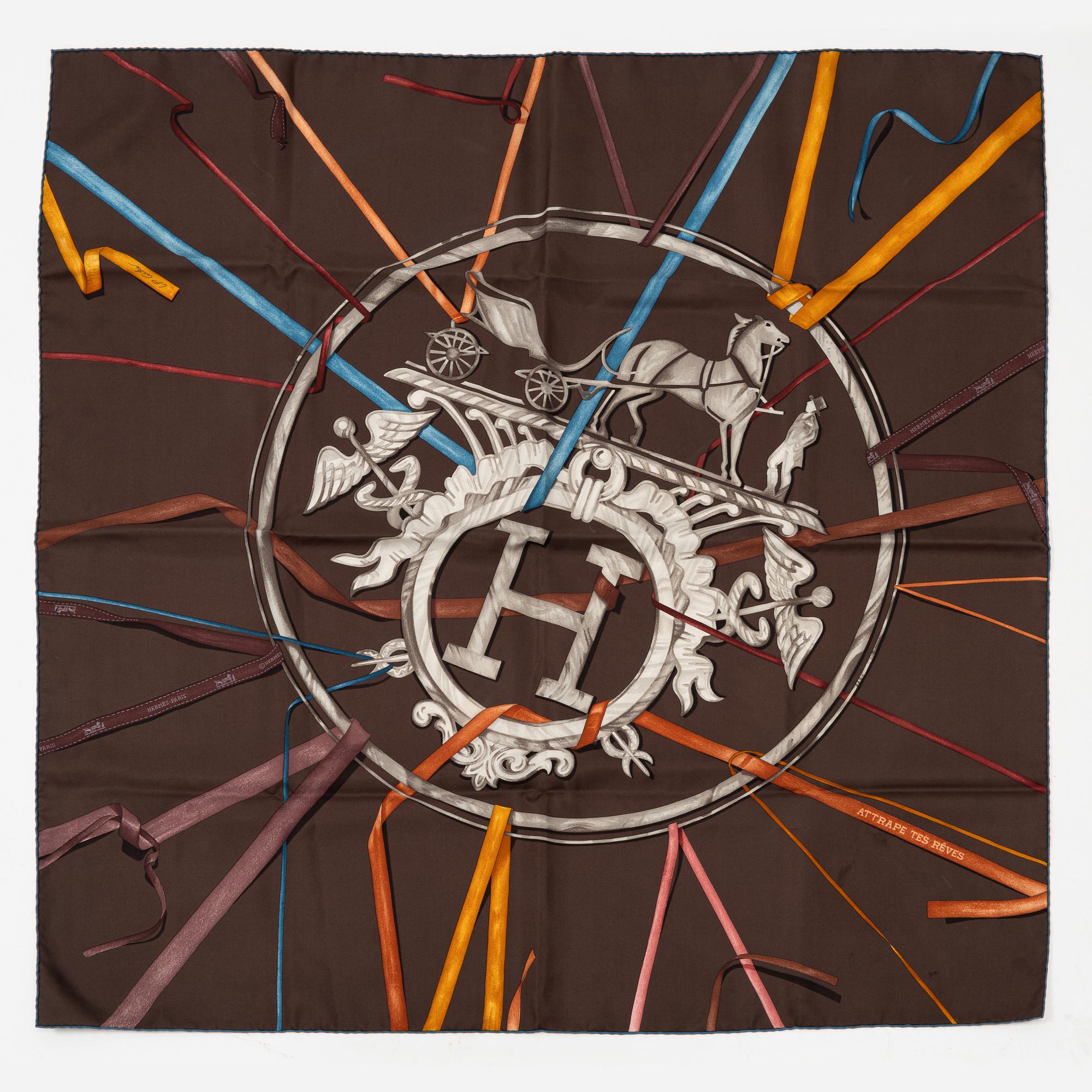 Hermès, an 'Attrape tes Reves' silk scarf.
