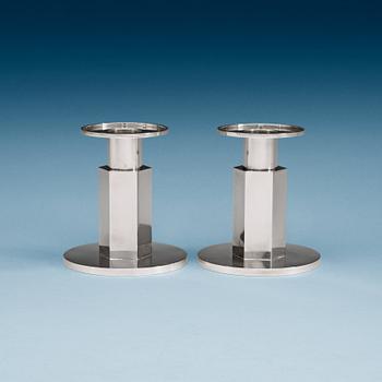 738. A pair of Wiwen Nilsson sterling candlesticks, Lund 1962.
