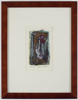 Olav Christopher Jenssen, mixed media on paper, signed and dated 24.jan.1987.
