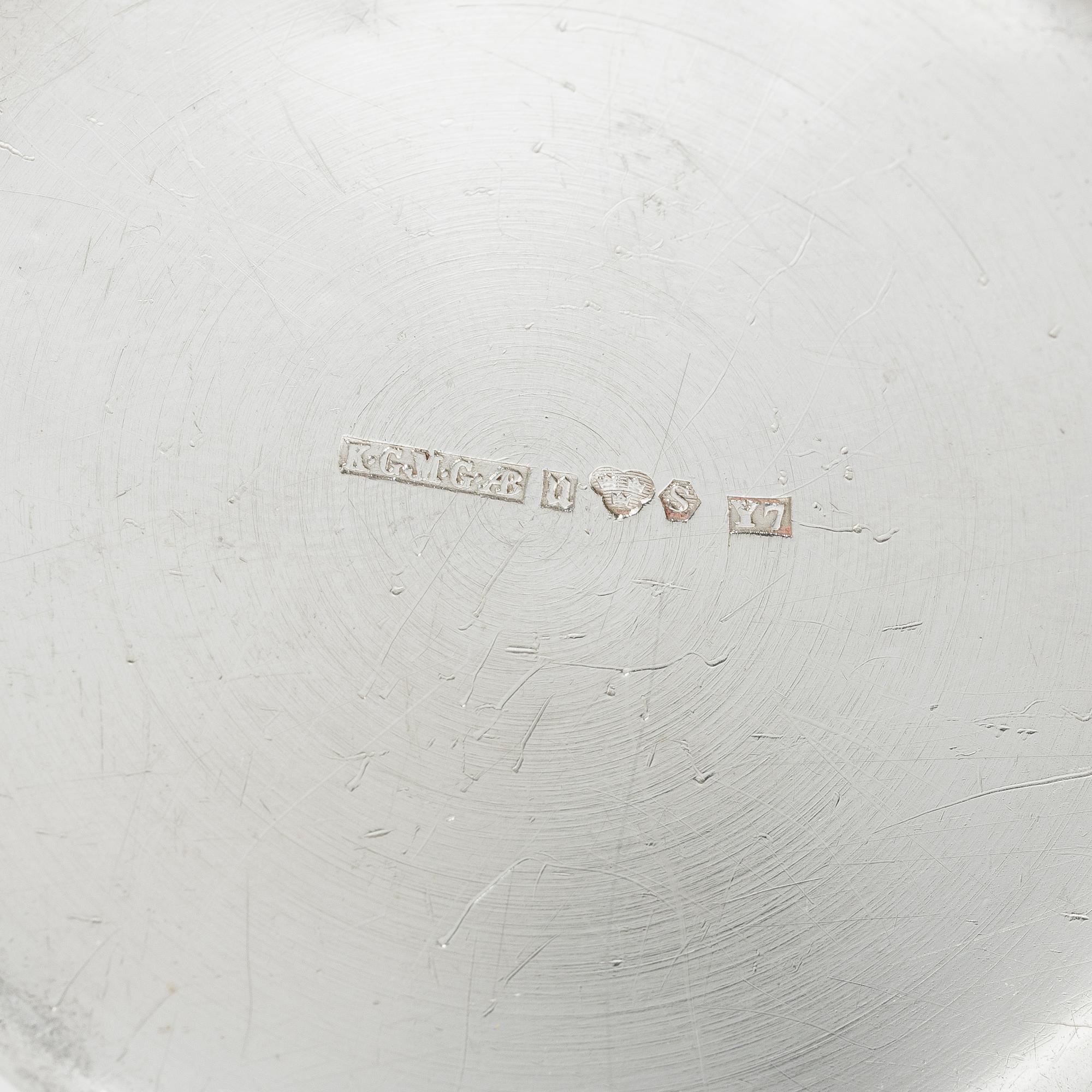 A lot of silver, 8 pieces, including with mark of KG Markströms, Uppsala 1897.