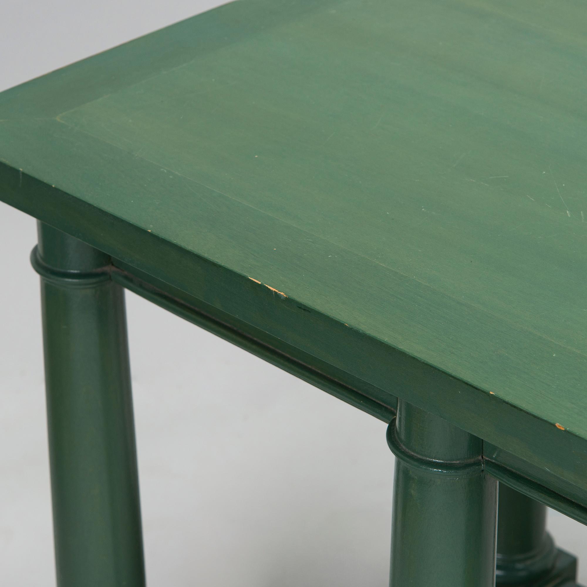 Desk/side table, a chair and a chest of drawers, last quarter of the 20th century.