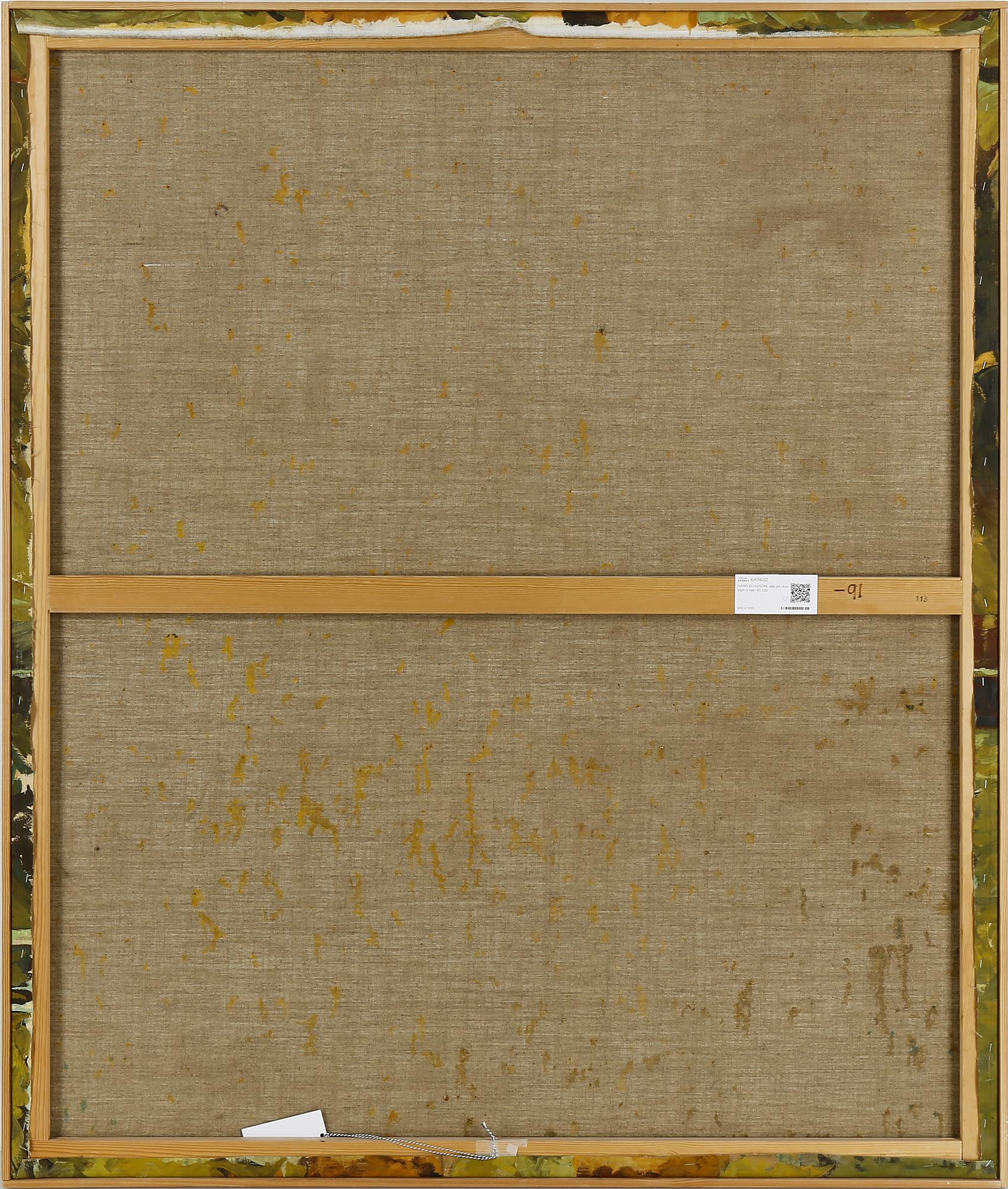 HANS ELIASSON, olja på duk, sign o dat -91.