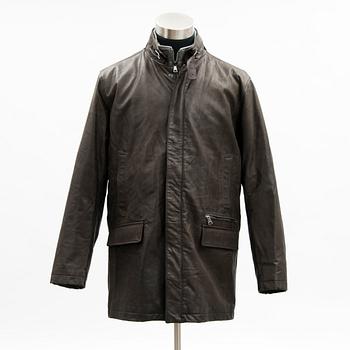 A Leather Jacket by Mabrun, Italy, size 54(IT).