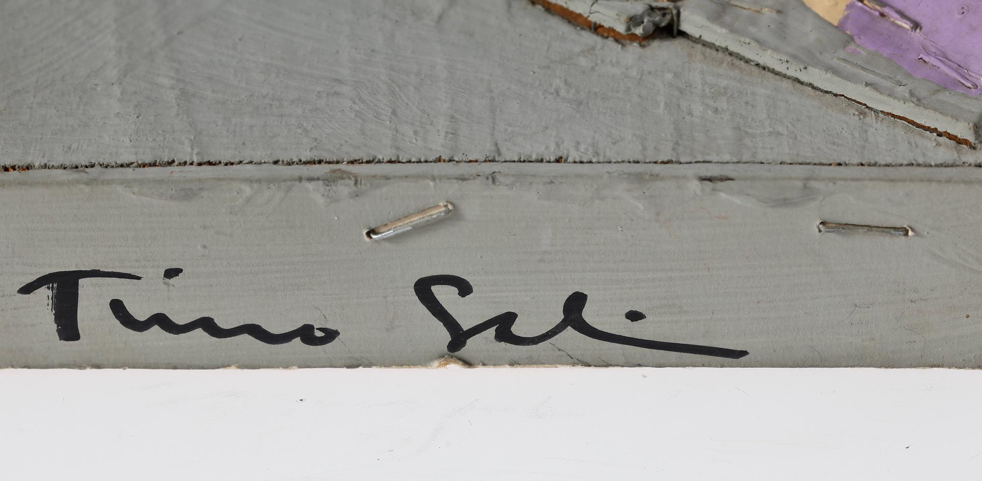 TIMO SOLIN, skulptur, kartong, sign och dat -86.
