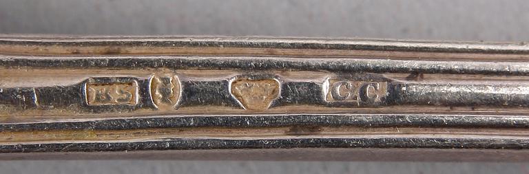 PARTI SILVER, 9 delar, 1800/1900-tal.