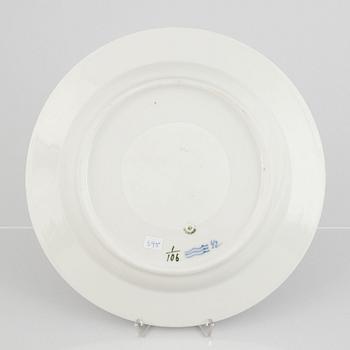 A 'Blue Fluted Plain' porcelain dish, Royal Copenhagen, model '106' 1898-1923.