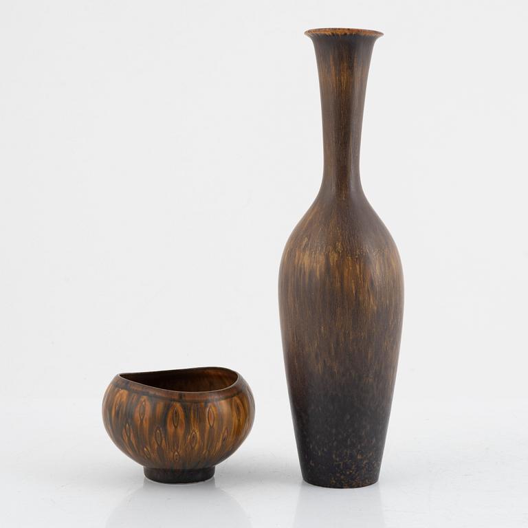 Gunnar Nylund, a vase and a bowl, Rörstrand.