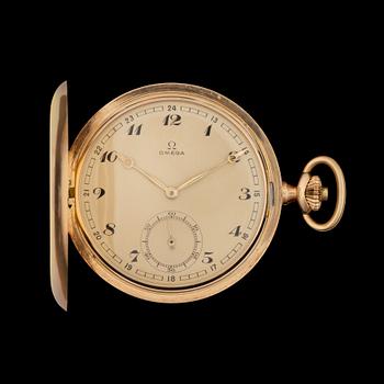 1215. Pocket watch. OMEGA. Gold 14k, total weight 82g. 50mm 1941. Original case.