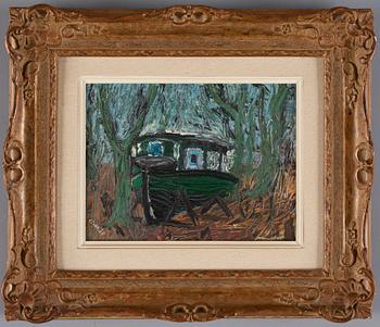 OKÄND KONSTNÄR, olja på pannå, sign. Cherie?