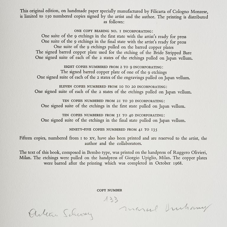 Marcel Duchamp, "Arturo Schwarz: The large glass and related works vol II".