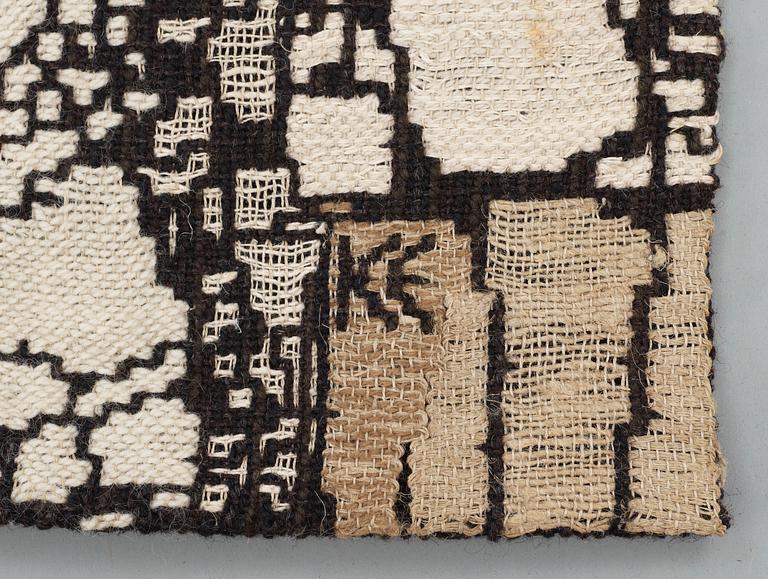 TAPESTRY. "16 MARS 1968" Song My. Double weave. 55 x 49 cm. Signerad KE (Kerstin Ekengren, Plitmors - Järvsö).