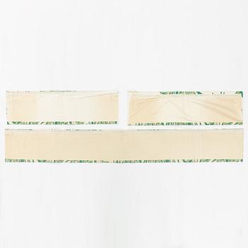 Josef Frank, gardiner, ett par, samt gardinkappor, 3 st, "Tulpan", Svenskt Tenn.