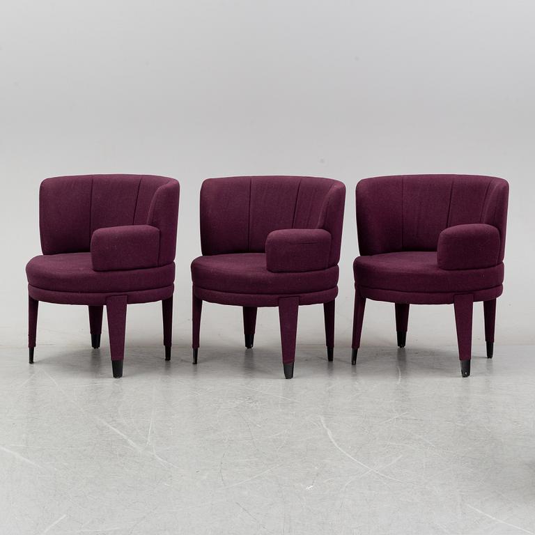 A set of three easy chairs, Fogia.