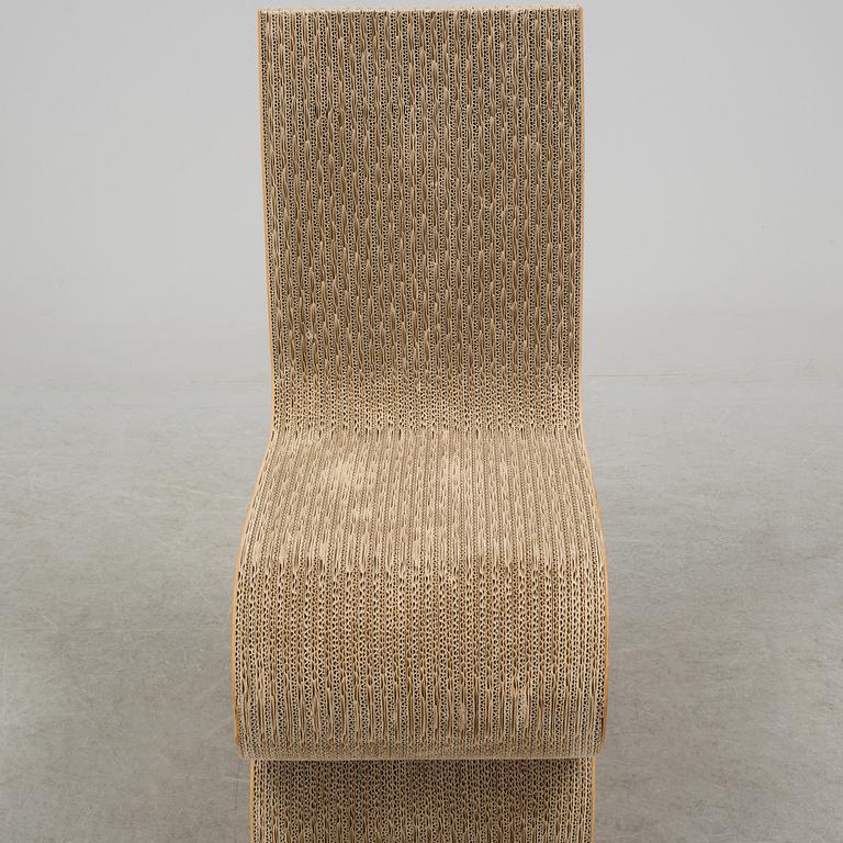 A 21 th century Frank O. Gehry "Wiggle Side Chair" for Vitra, Germany.