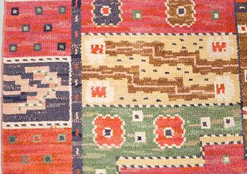 Märta Måås-Fjetterström, matto, "Tornet", knotted pile, ca 298-304,5 x 202,5-205,5 cm, signed AB MMF.