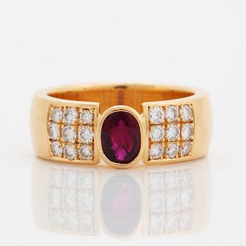 Ruby and diamond ring, Hans Rosin.
