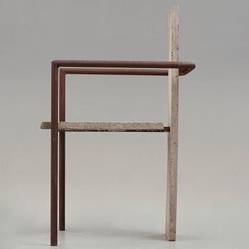 Jonas Bohlin, a "Concrete" armchair, Källemo, Värnamo, Sweden 1981.