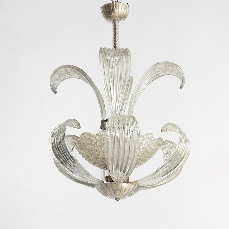 Fritz Kurz, Ceiling lamp, model KD 897/1, Orrefors, 1940s.