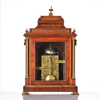 A George III mahogany and brass-mounted bracket clock marked Eardley Norton (active 1762-1794).