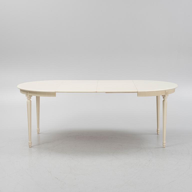 A Gustavian style dining group, mid 20th Century.