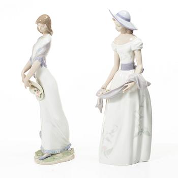 Lladró, figurines, 2 pcs, "Fragrances and Colors" and "Romantica", Spain.
