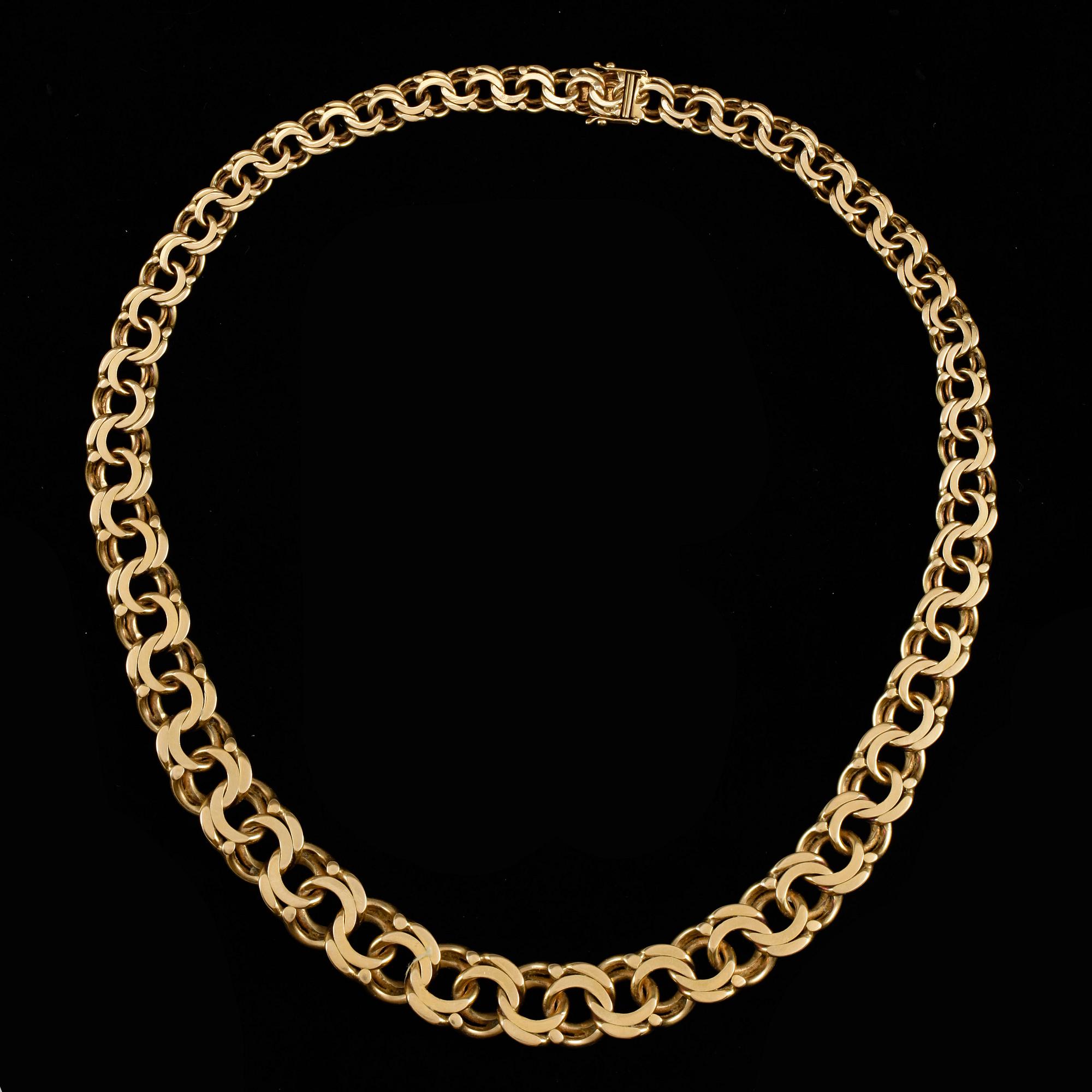 HALSKEDJA, 18k guld. Vikt ca 99 gram.