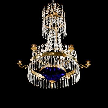 LJUSKRONA, gustaviansk stil, omkring år 1900. Höjd ca 80 cm.