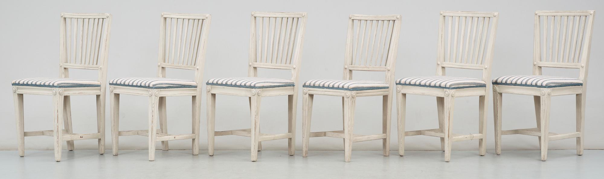 STOLAR, 6 st, sengustavianska, provins,  runt 1800.