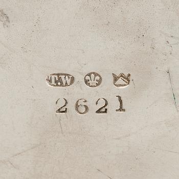 Tarjotin, hopeoitu, Thomas Woolley, Birmingham, Englanti n. 1900.