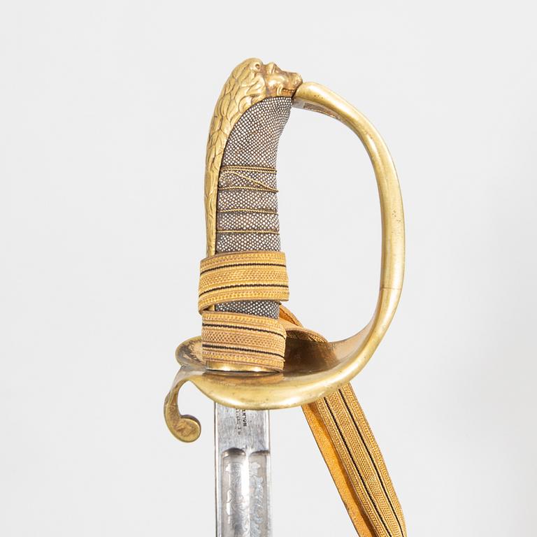 A Swedish infantery sabre, c 1870s, long.