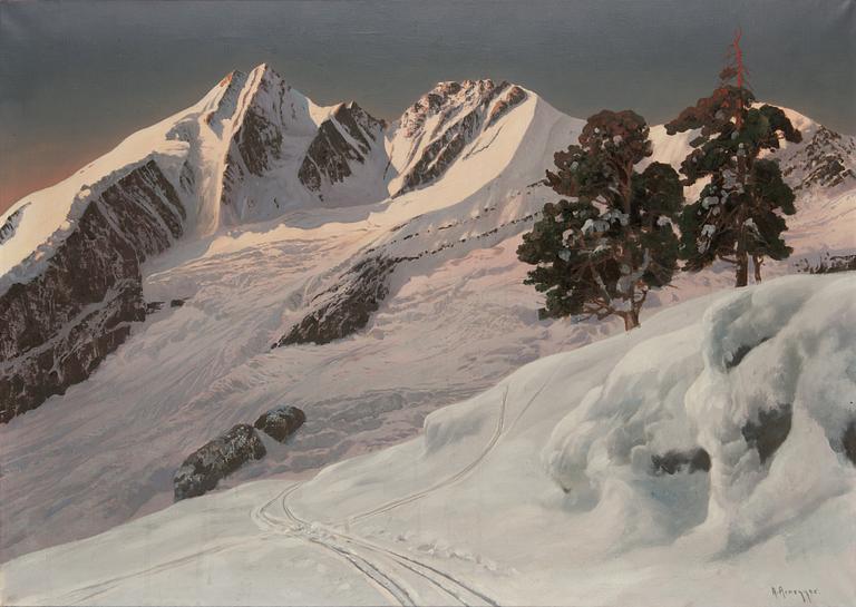 Alois Arnegger, oil on canvas, signed.