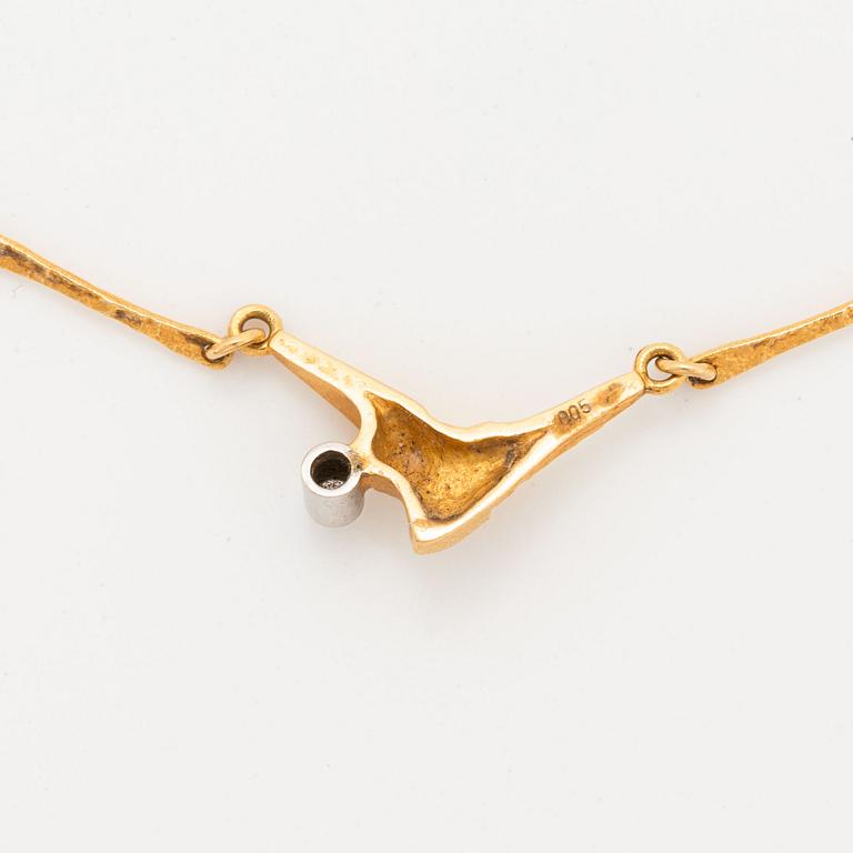 Björn Weckström, collier med briljantslipad diamant, Lapponia, 1997.